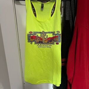 Next Level Apparel Neon Yellow Arizona Tank Top